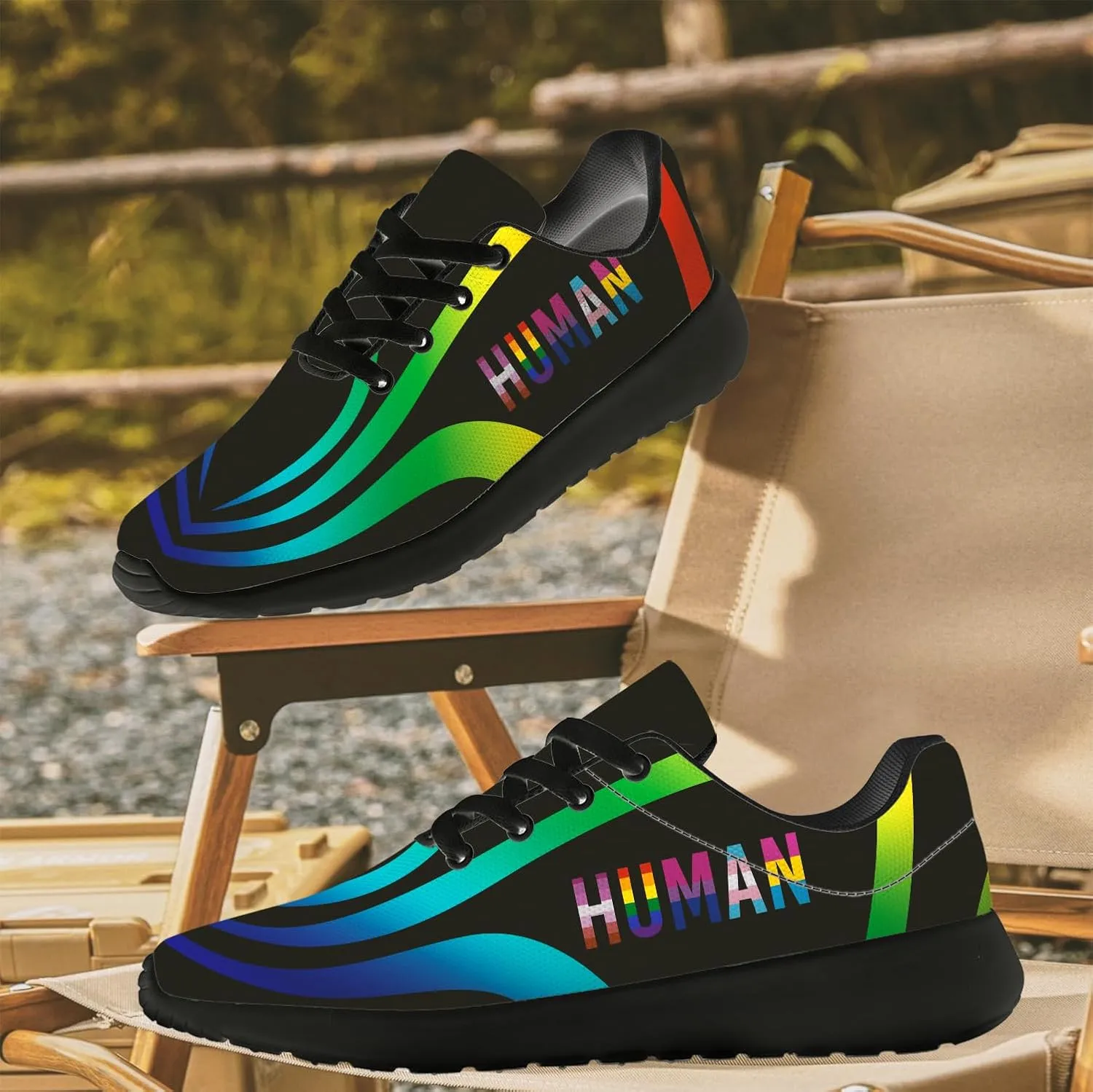 Rainbow Shoes for Women Men Running Shoes Lightweight Tennis Walking Sneakers Gifts for Him Her
