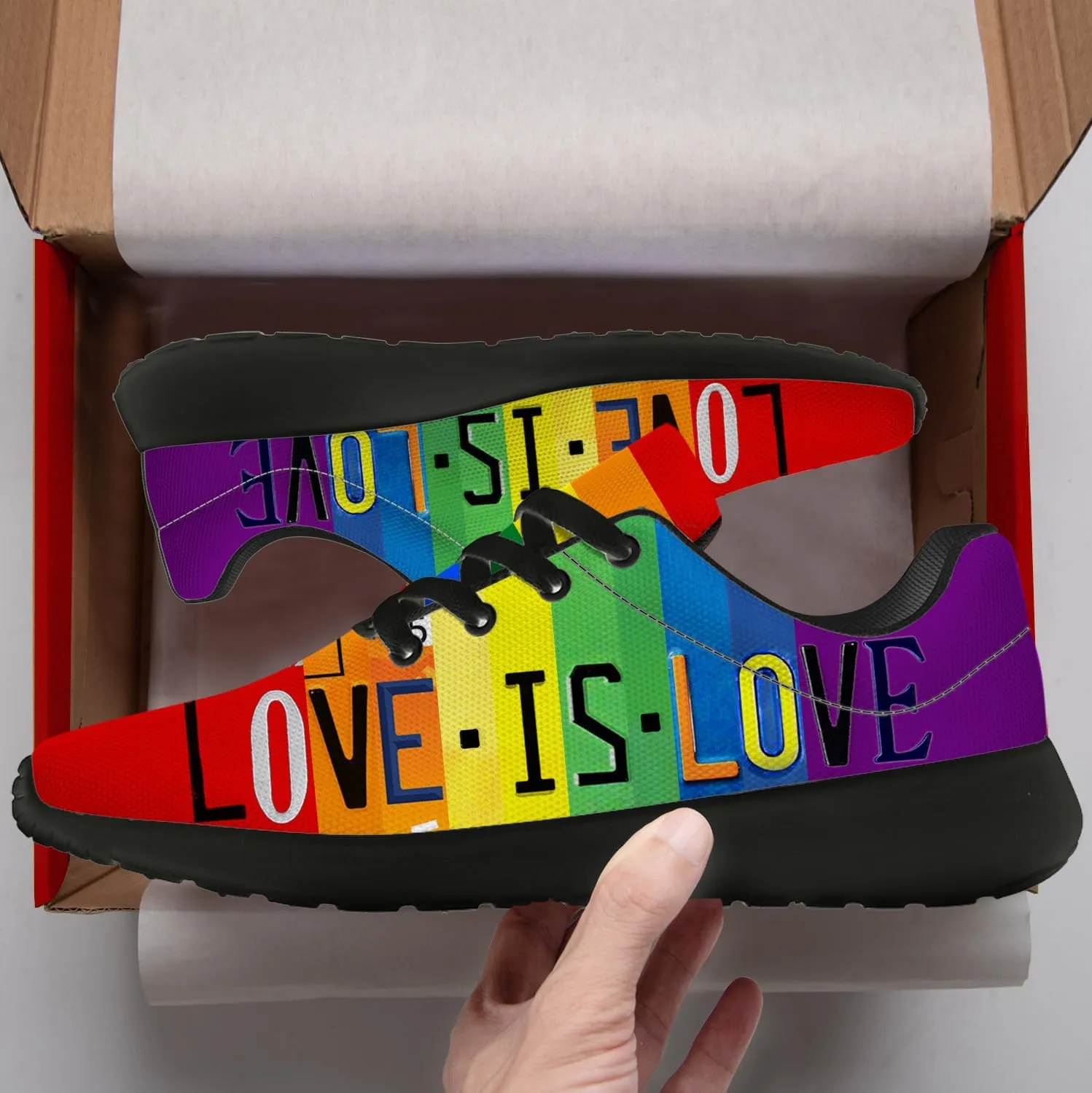 Rainbow Shoes for Women Men Running Shoes Lightweight Tennis Walking Sneakers Gifts for Him Her