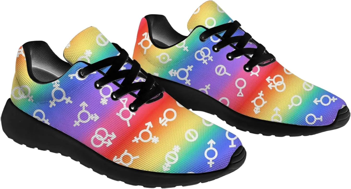 Rainbow Shoes for Women Men Running Shoes Lightweight Tennis Walking Sneakers Gifts for Him Her