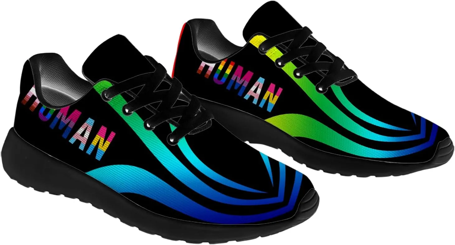 Rainbow Shoes for Women Men Running Shoes Lightweight Tennis Walking Sneakers Gifts for Him Her