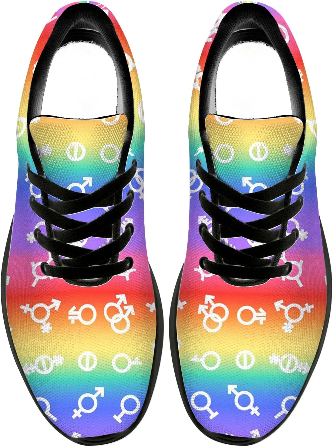 Rainbow Shoes for Women Men Running Shoes Lightweight Tennis Walking Sneakers Gifts for Him Her