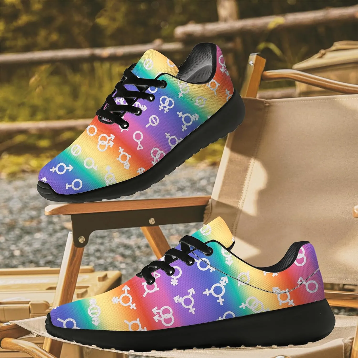 Rainbow Shoes for Women Men Running Shoes Lightweight Tennis Walking Sneakers Gifts for Him Her