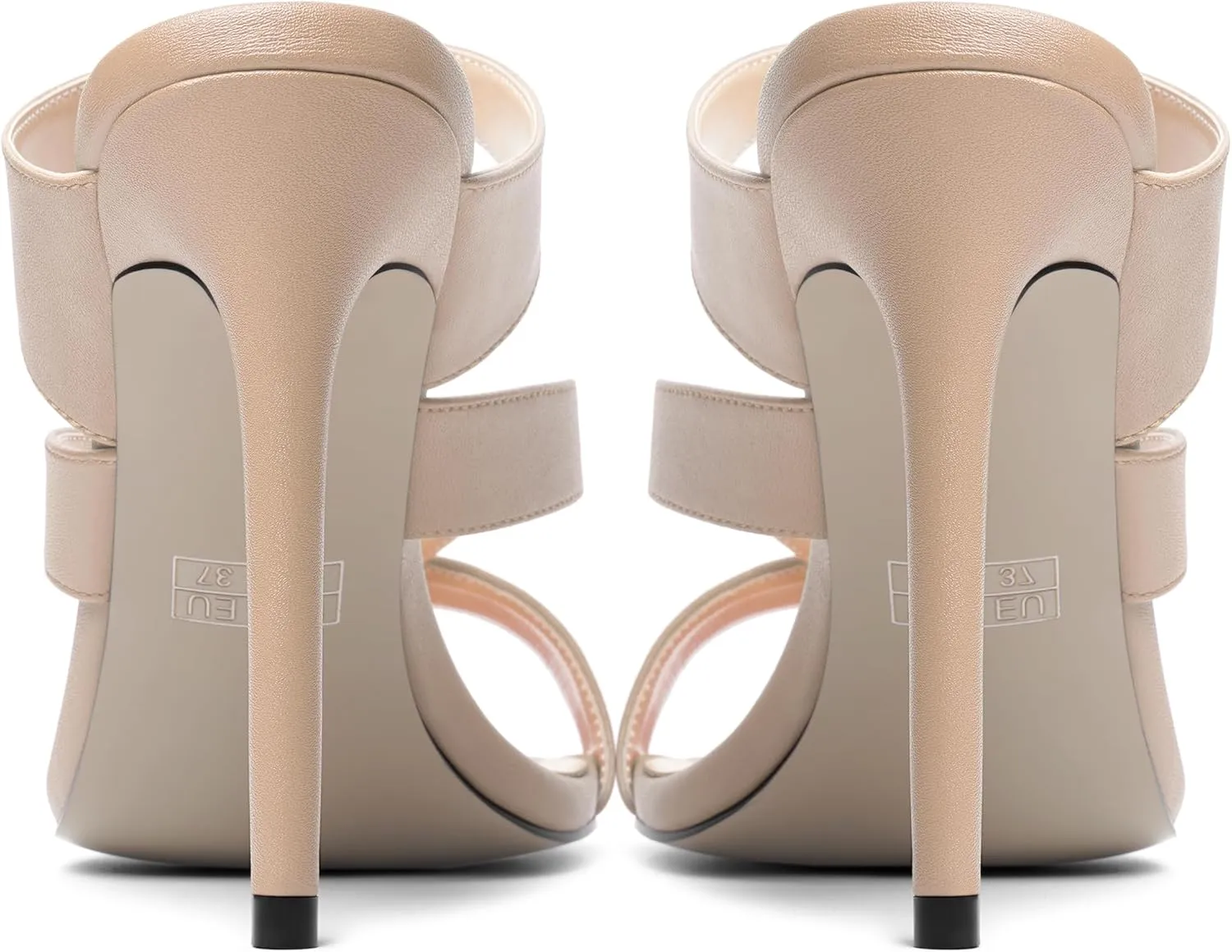 ROSERWISH Womens Night Club Open Toe Fashion Sexy Matte Slip On Stiletto High Heel Heeled Sandals 4 Inch