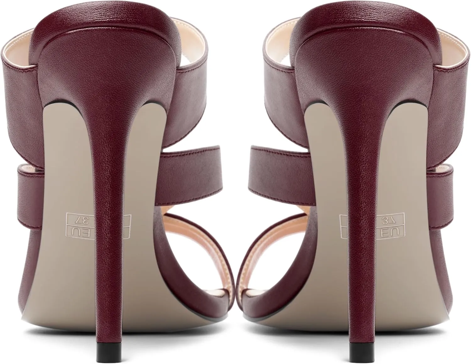 ROSERWISH Womens Night Club Open Toe Fashion Sexy Matte Slip On Stiletto High Heel Heeled Sandals 4 Inch