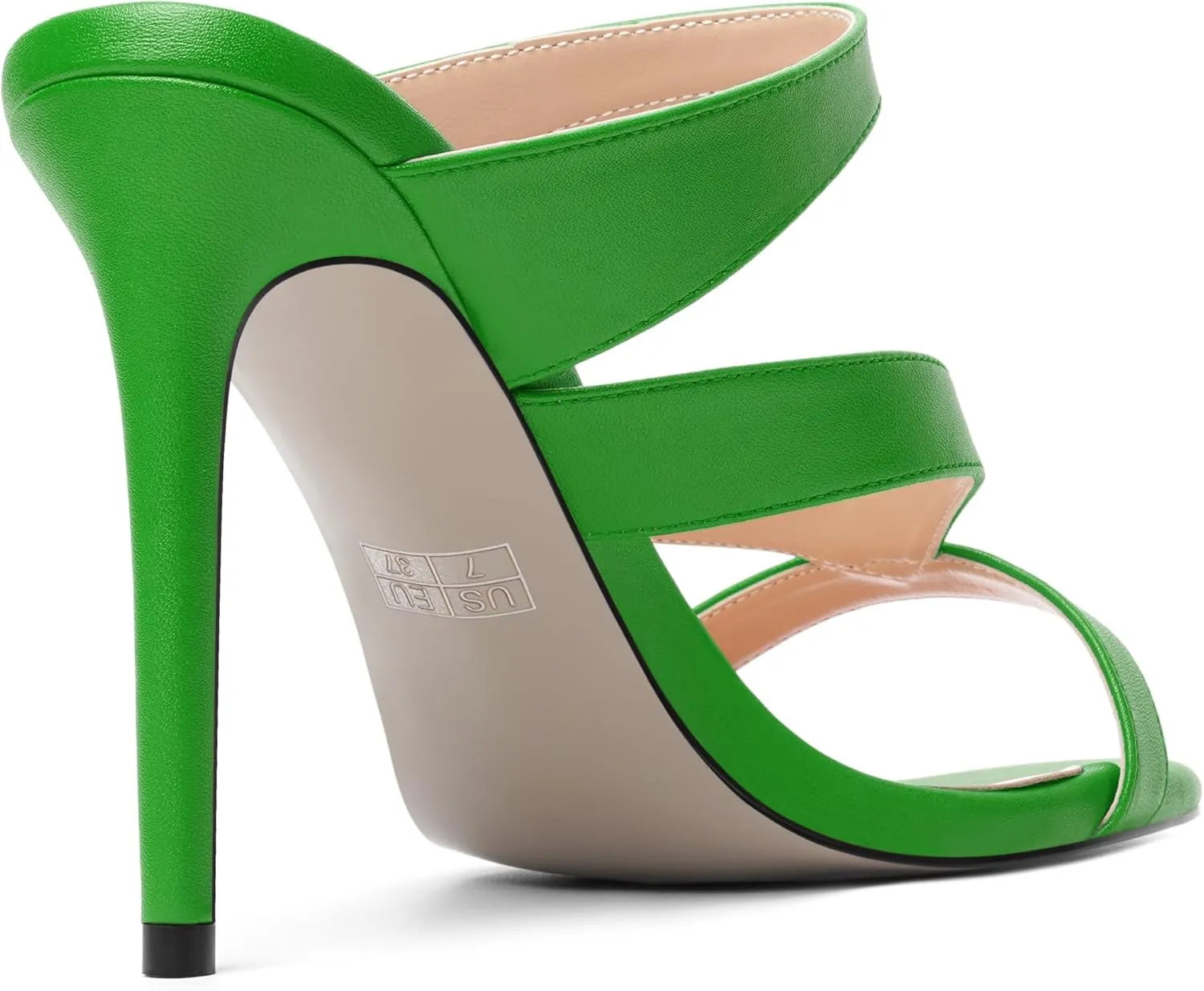 ROSERWISH Womens Night Club Open Toe Fashion Sexy Matte Slip On Stiletto High Heel Heeled Sandals 4 Inch