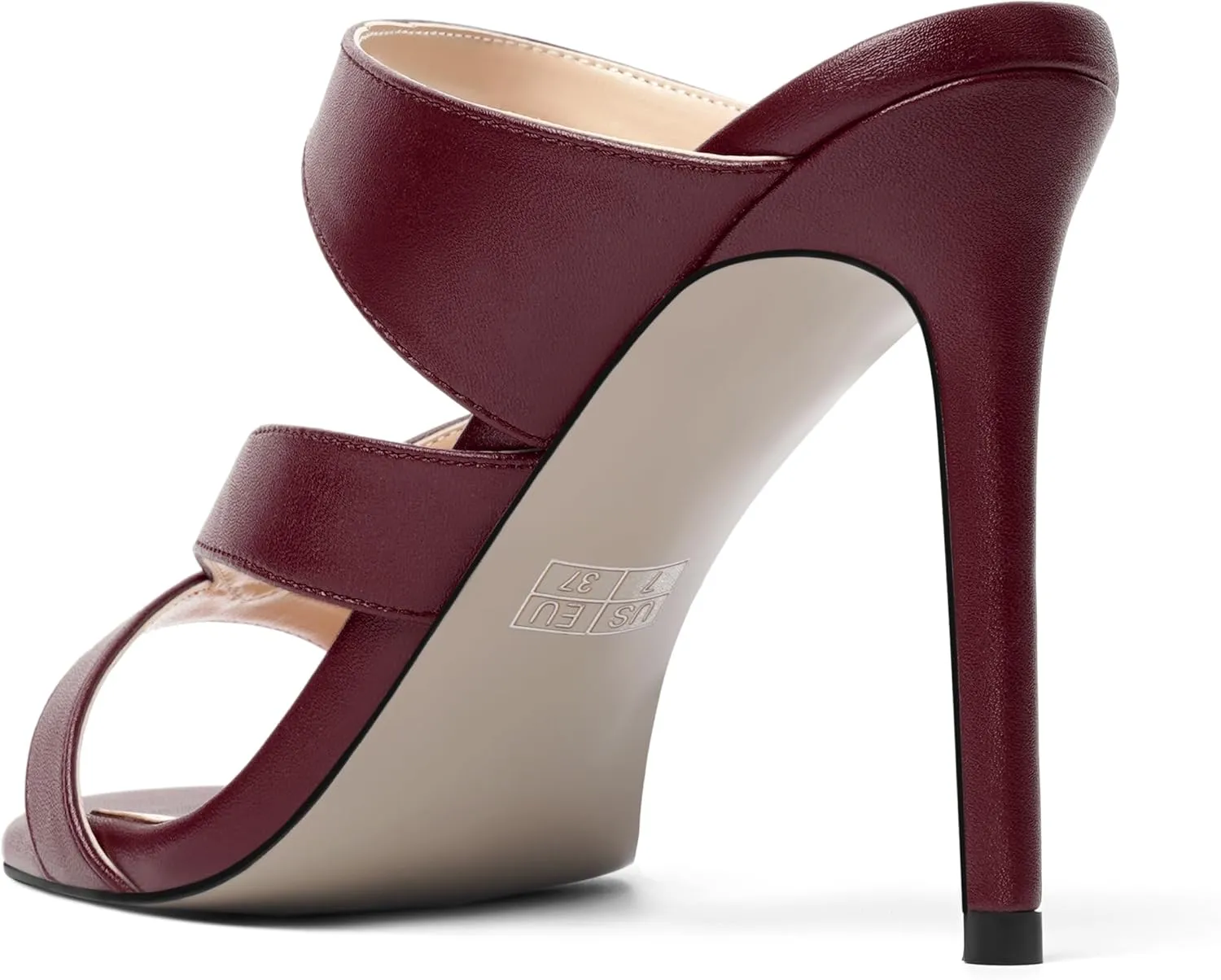 ROSERWISH Womens Night Club Open Toe Fashion Sexy Matte Slip On Stiletto High Heel Heeled Sandals 4 Inch