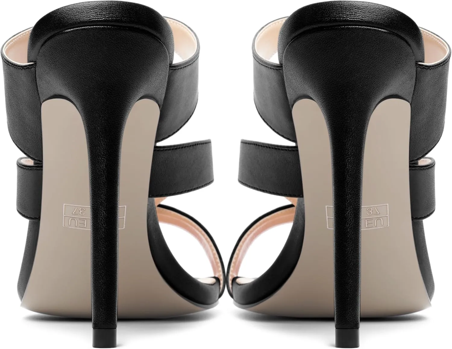 ROSERWISH Womens Night Club Open Toe Fashion Sexy Matte Slip On Stiletto High Heel Heeled Sandals 4 Inch