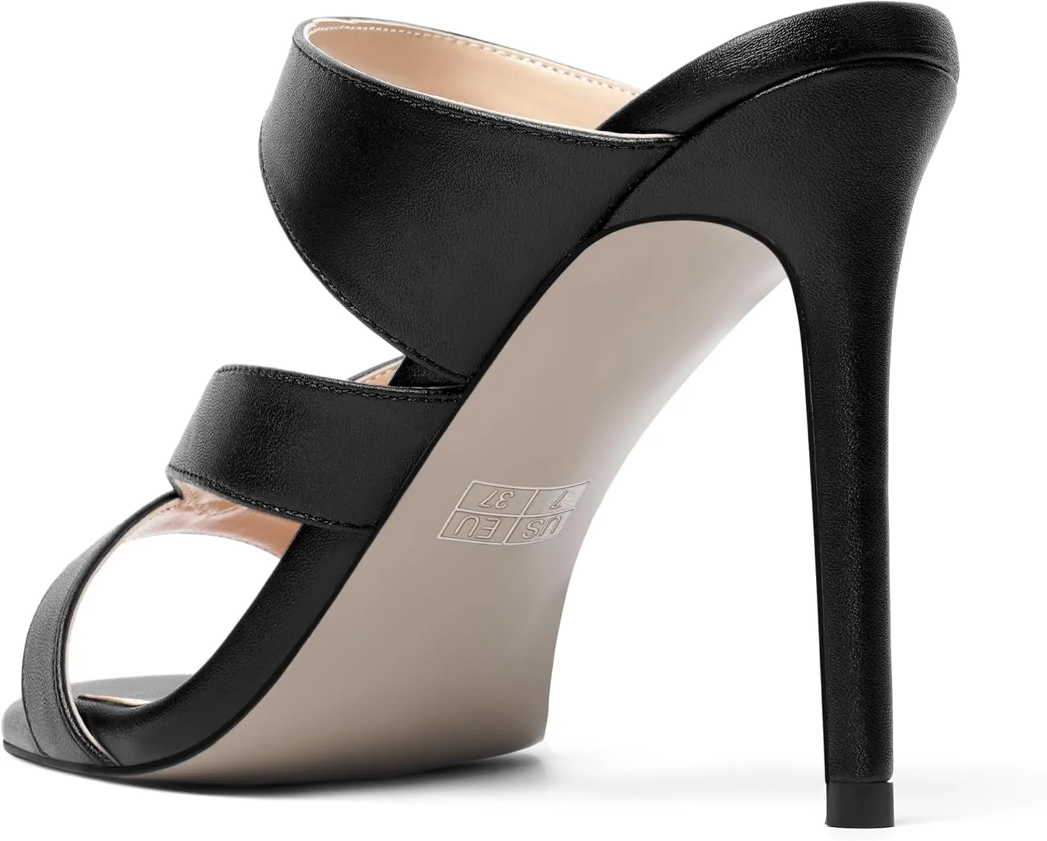ROSERWISH Womens Night Club Open Toe Fashion Sexy Matte Slip On Stiletto High Heel Heeled Sandals 4 Inch