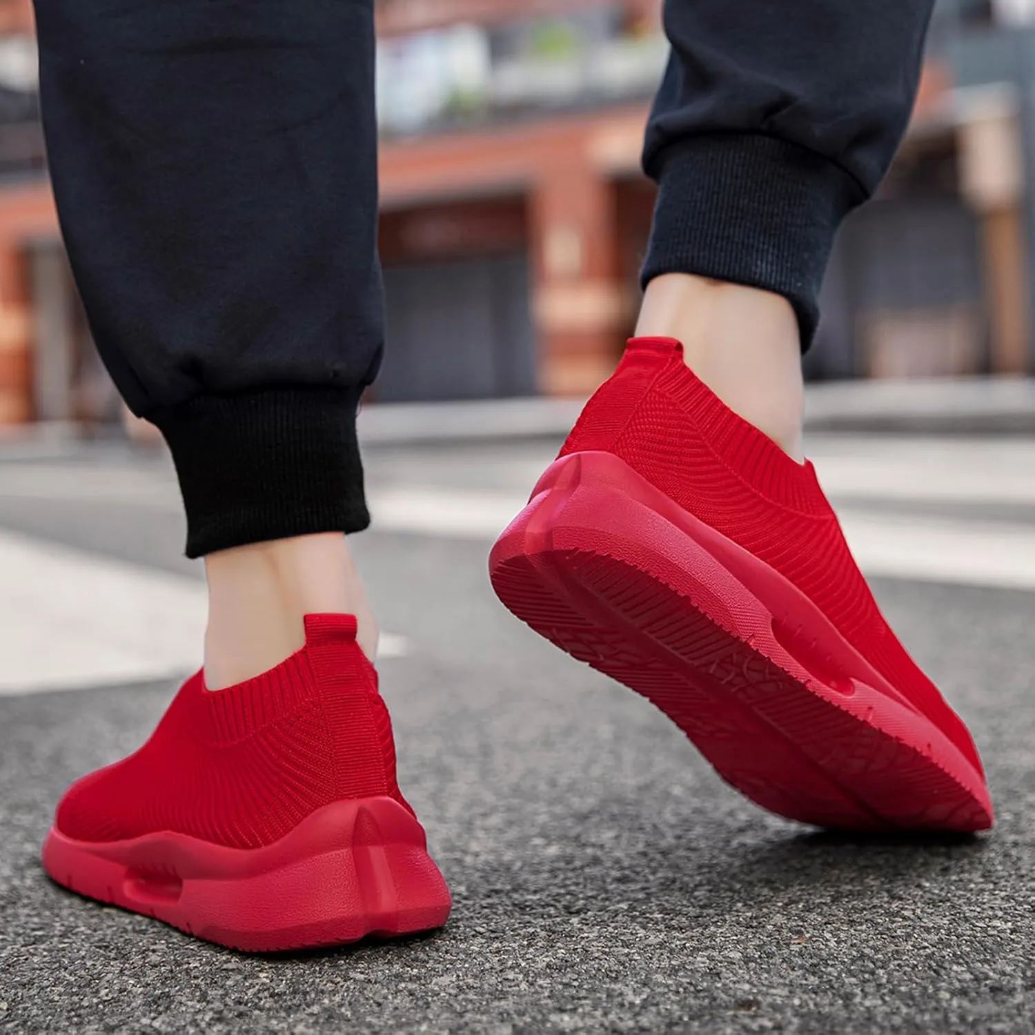 Running Shoes for Men Tennis Slip On Sneakers Breathable Fashion Mesh