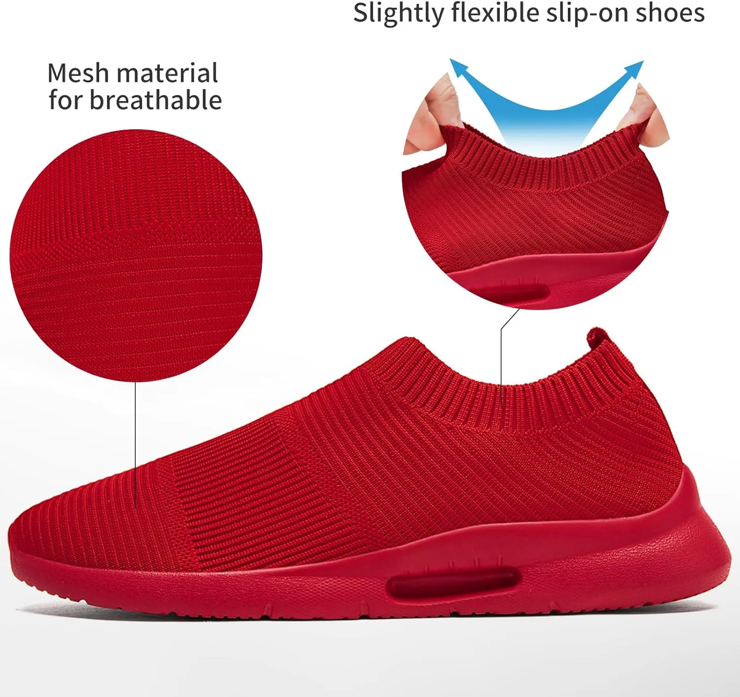 Running Shoes for Men Tennis Slip On Sneakers Breathable Fashion Mesh