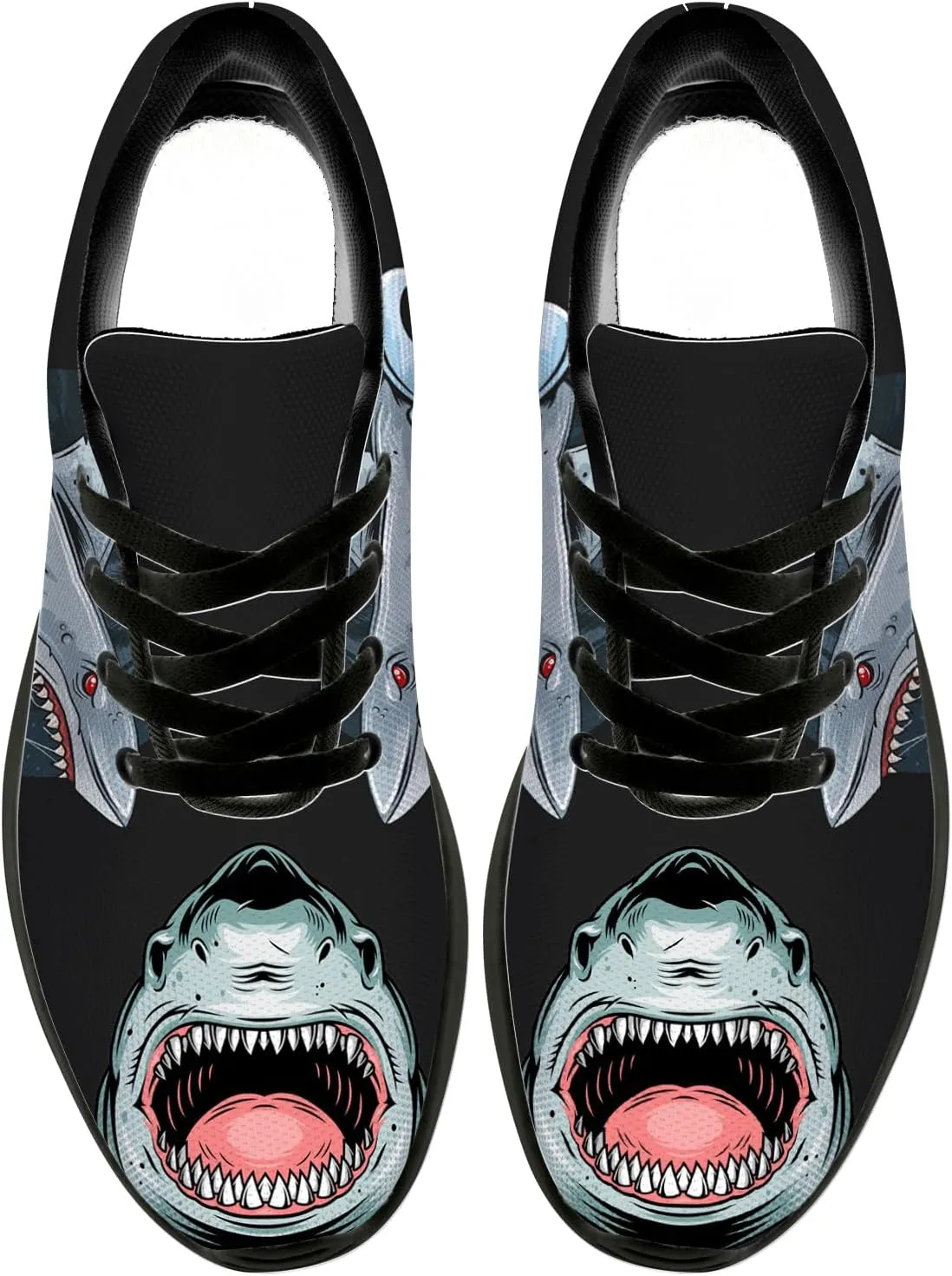 Running Shoes for Men Women Shark Shoes Blue Tennis Shoes Gifts for Women Men
