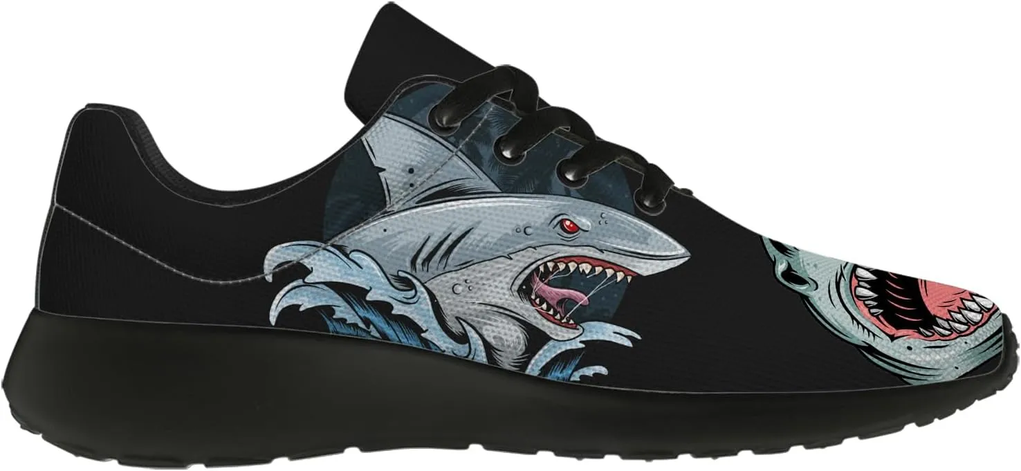 Running Shoes for Men Women Shark Shoes Blue Tennis Shoes Gifts for Women Men