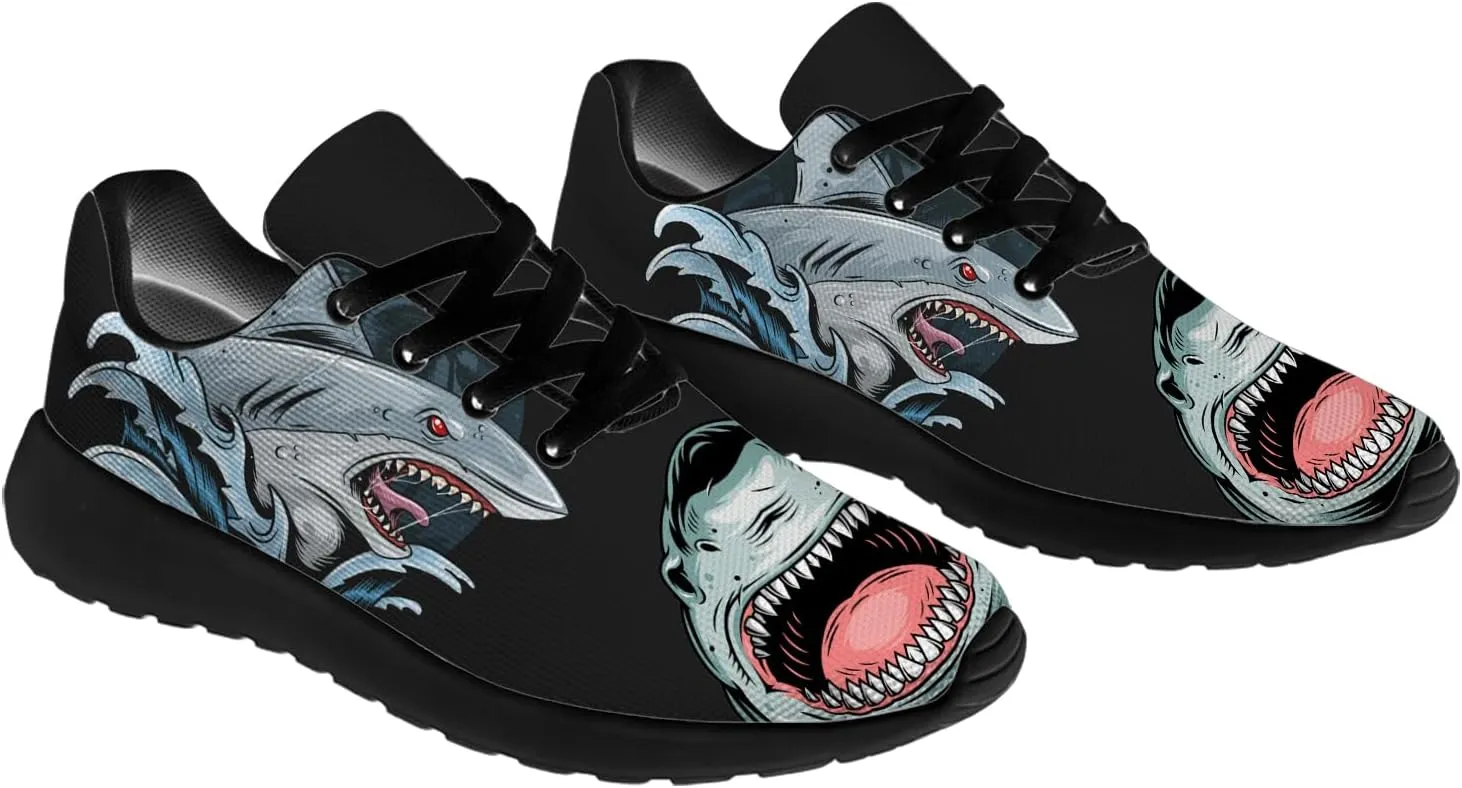 Running Shoes for Men Women Shark Shoes Blue Tennis Shoes Gifts for Women Men