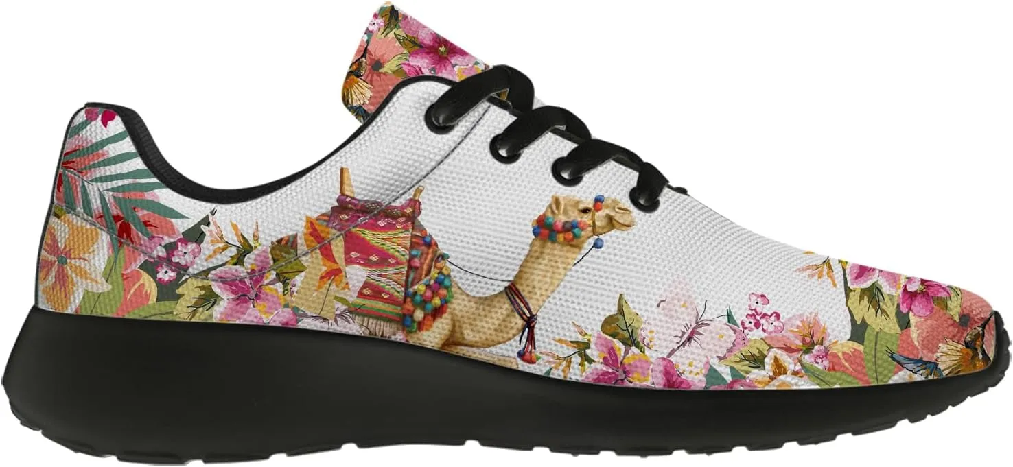 Running Shoes for Women Men Cute Camel Shoes Walking Sneakers Desert Animal Print Tennis Shoes Gifts for Women Men