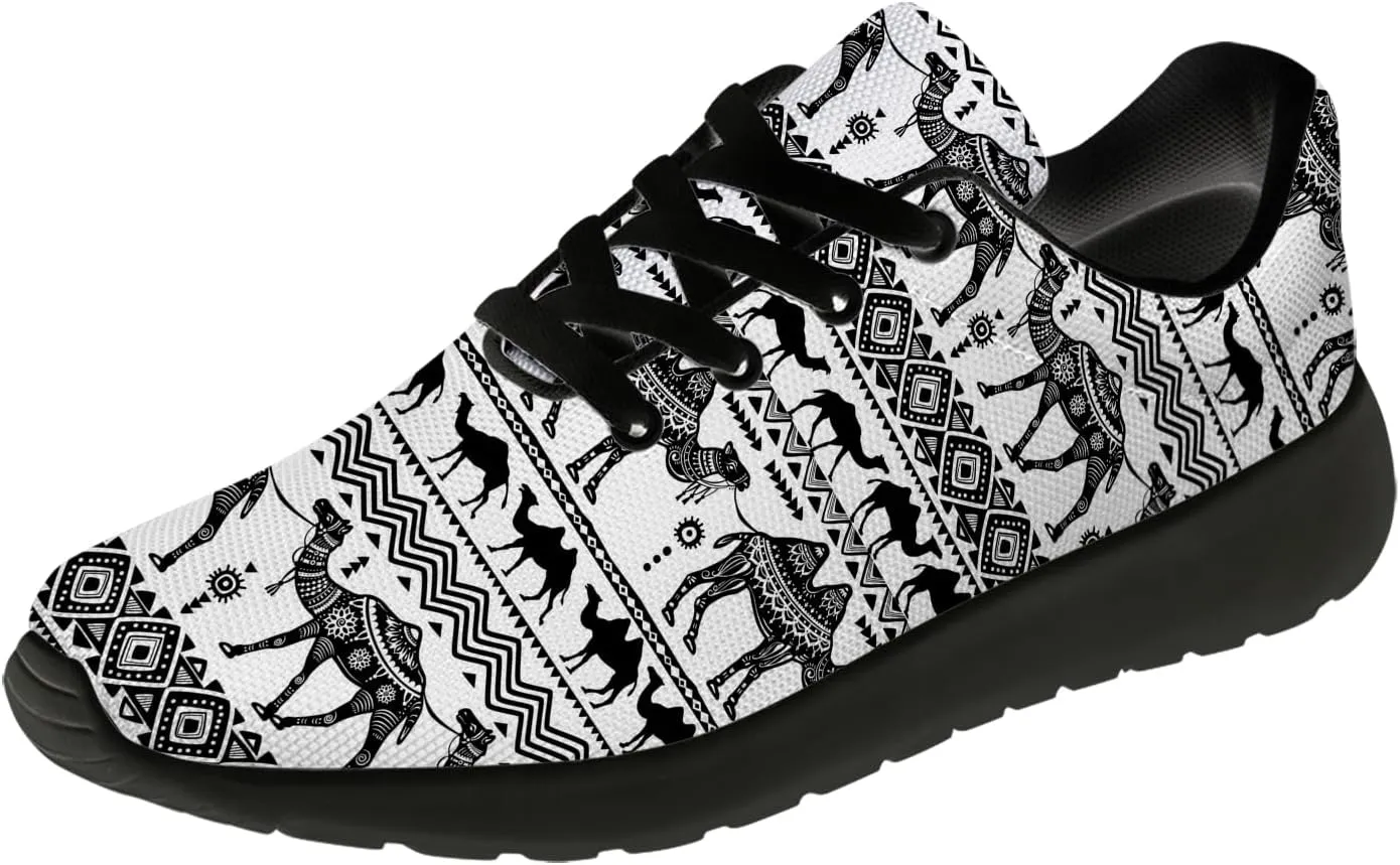Running Shoes for Women Men Cute Camel Shoes Walking Sneakers Desert Animal Print Tennis Shoes Gifts for Women Men