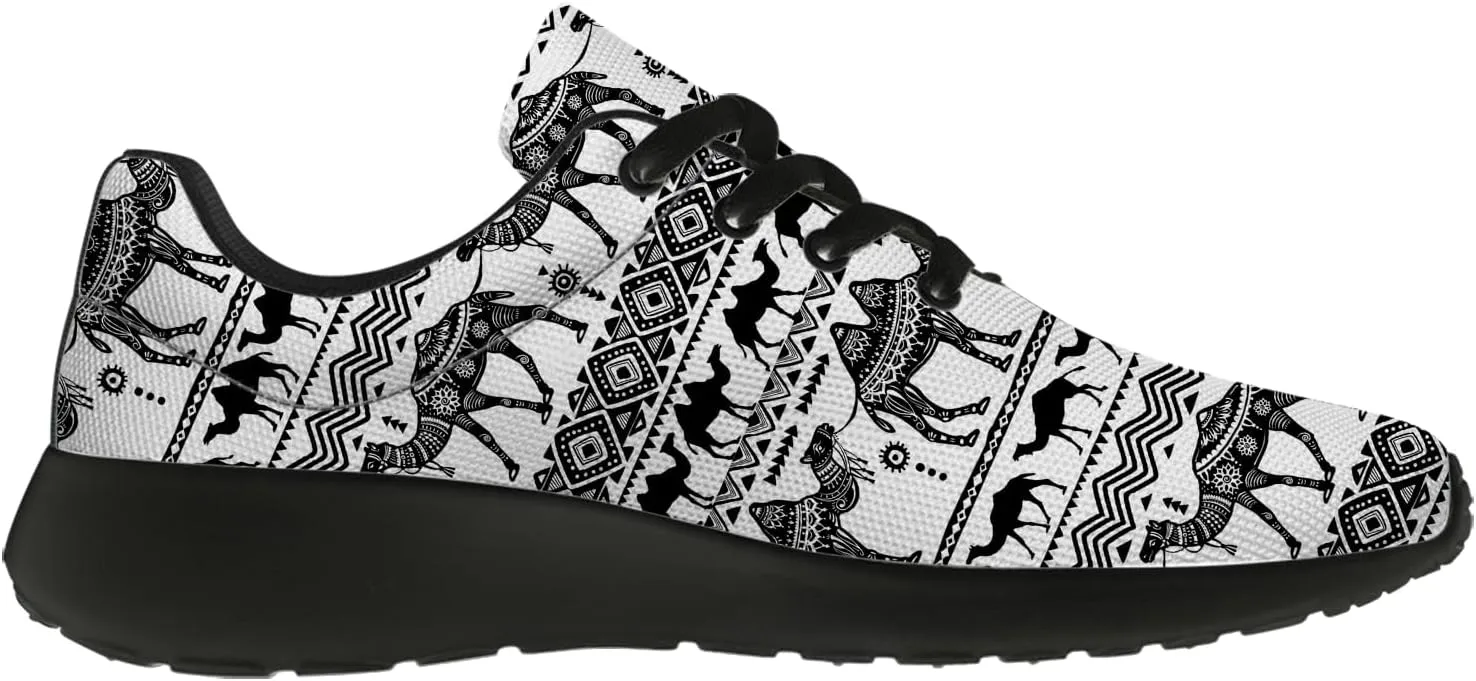 Running Shoes for Women Men Cute Camel Shoes Walking Sneakers Desert Animal Print Tennis Shoes Gifts for Women Men