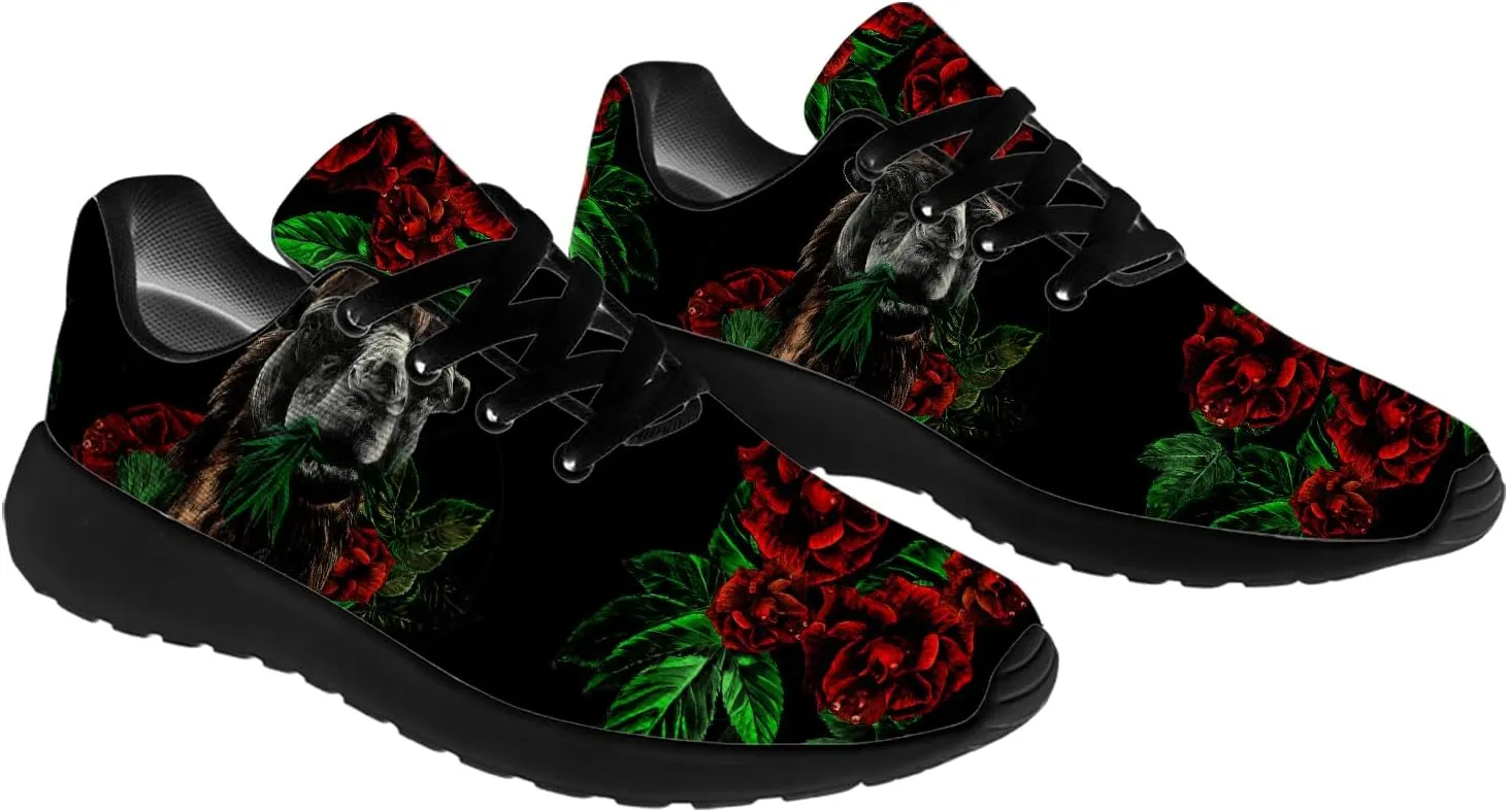 Running Shoes for Women Men Cute Camel Shoes Walking Sneakers Desert Animal Print Tennis Shoes Gifts for Women Men