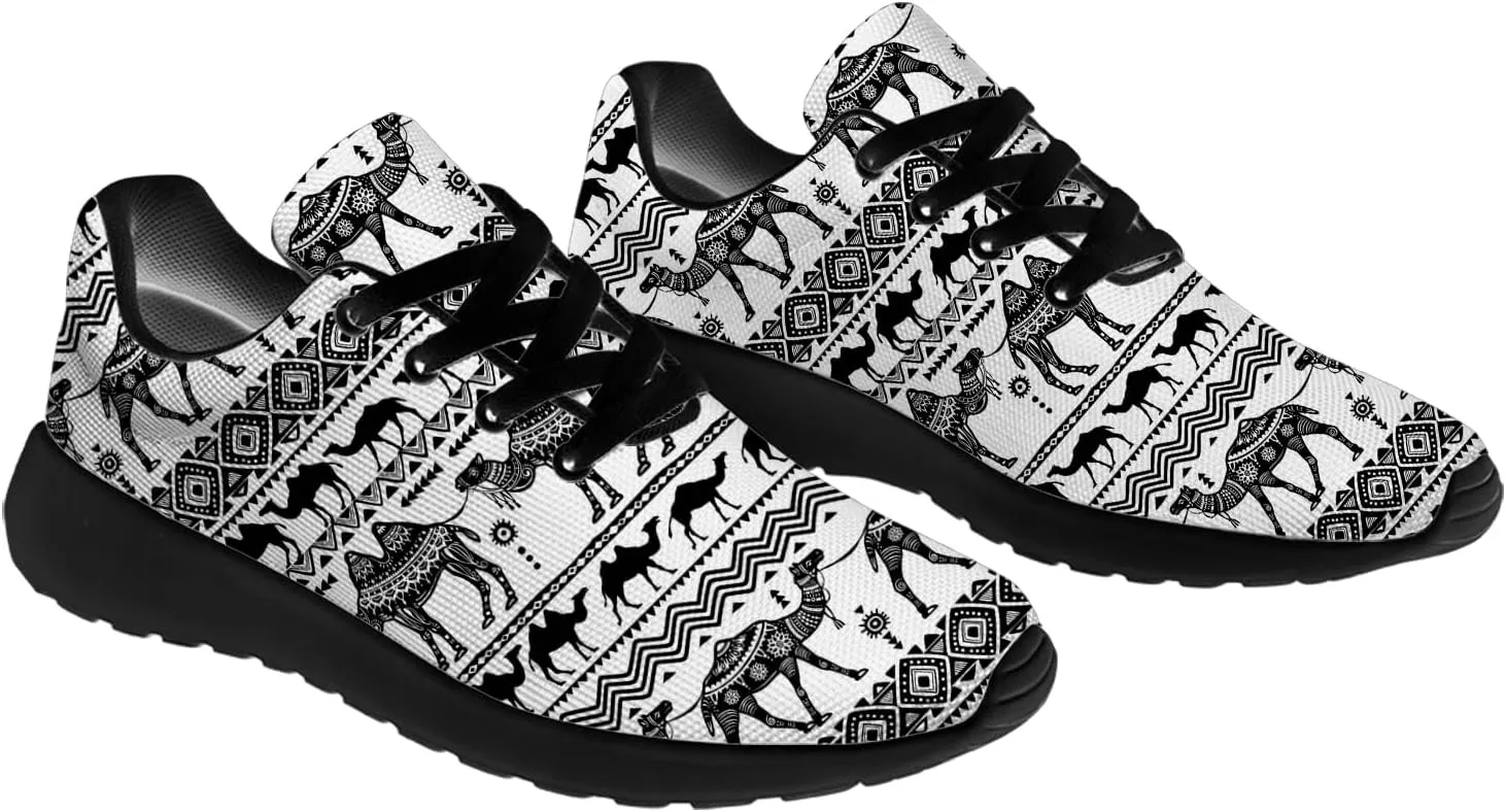 Running Shoes for Women Men Cute Camel Shoes Walking Sneakers Desert Animal Print Tennis Shoes Gifts for Women Men