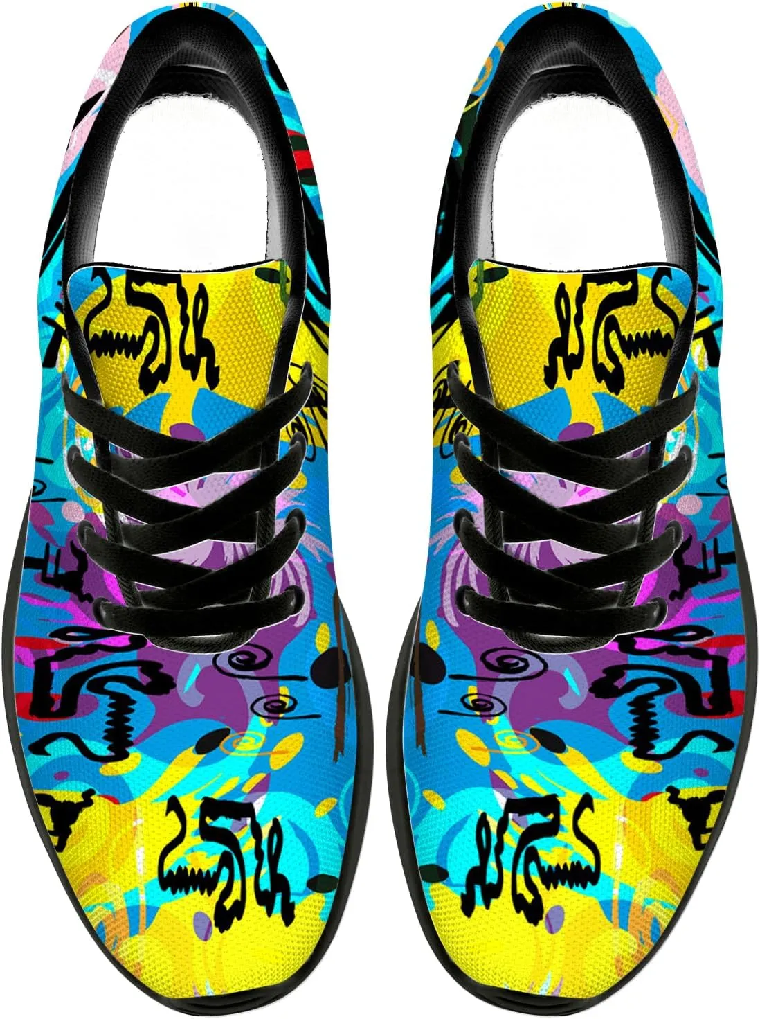 Running Shoes for Women Men Graffiti Print Shoes Tennis Sneakers Gifts for Women Men