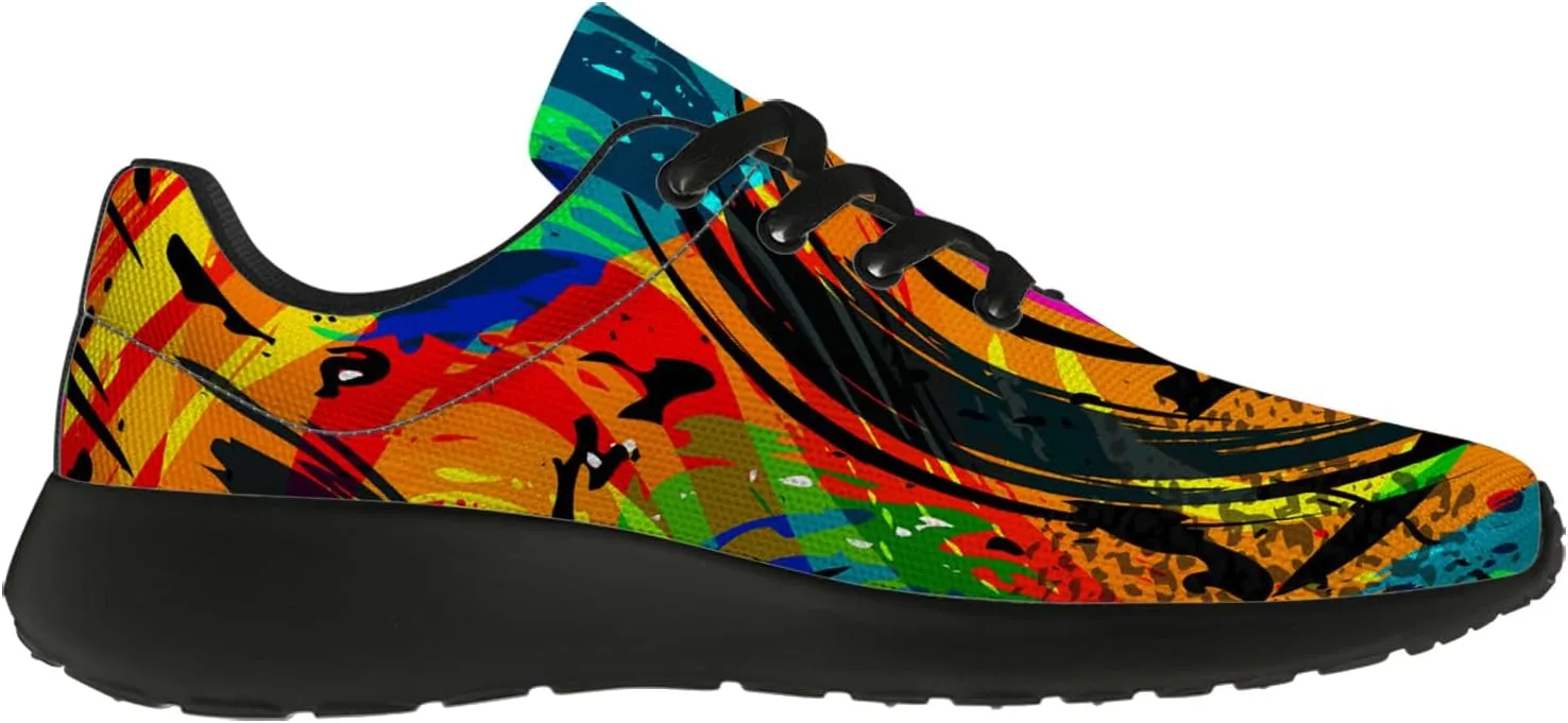 Running Shoes for Women Men Graffiti Print Shoes Tennis Sneakers Gifts for Women Men