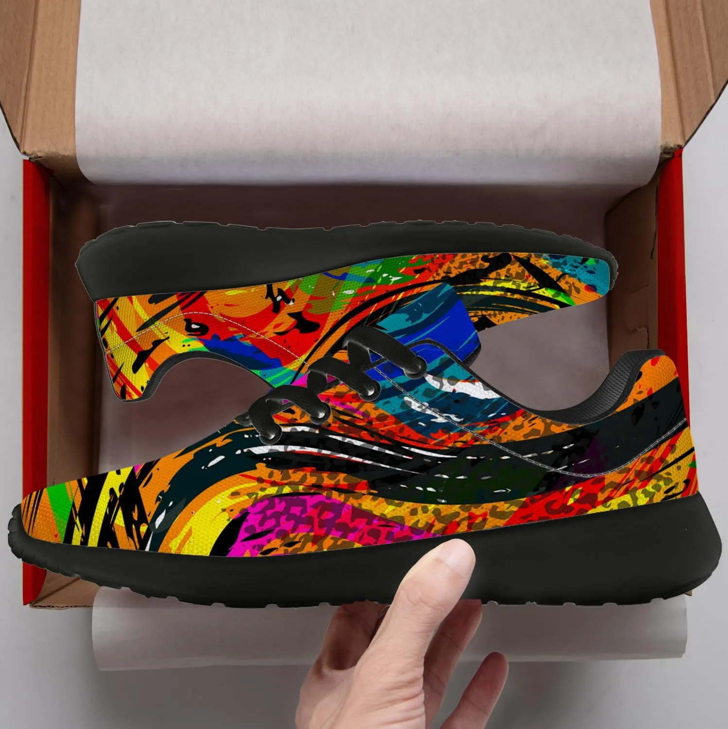 Running Shoes for Women Men Graffiti Print Shoes Tennis Sneakers Gifts for Women Men