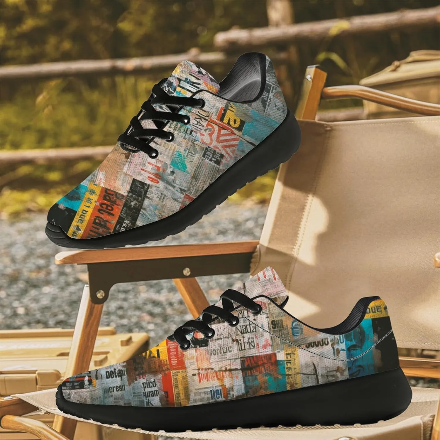 Running Shoes for Women Men Graffiti Print Shoes Tennis Sneakers Gifts for Women Men