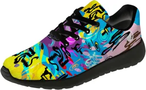 Running Shoes for Women Men Graffiti Print Shoes Tennis Sneakers Gifts for Women Men