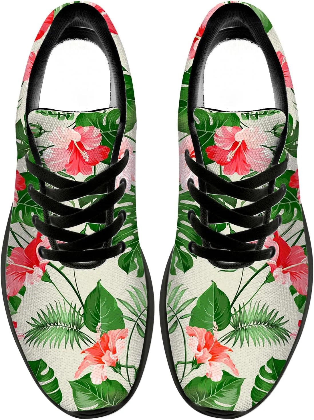 Running Shoes for Women Men Tropical Print Shoes Hawaiian Tennis Sneakers Gifts for Teens Adults