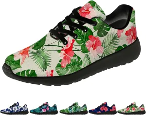 Running Shoes for Women Men Tropical Print Shoes Hawaiian Tennis Sneakers Gifts for Teens Adults
