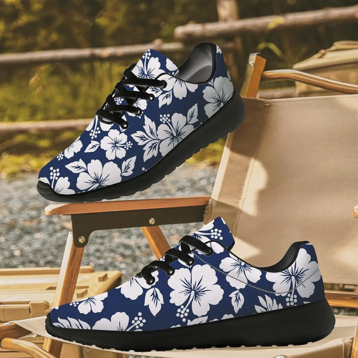 Running Shoes for Women Men Tropical Print Shoes Hawaiian Tennis Sneakers Gifts for Teens Adults