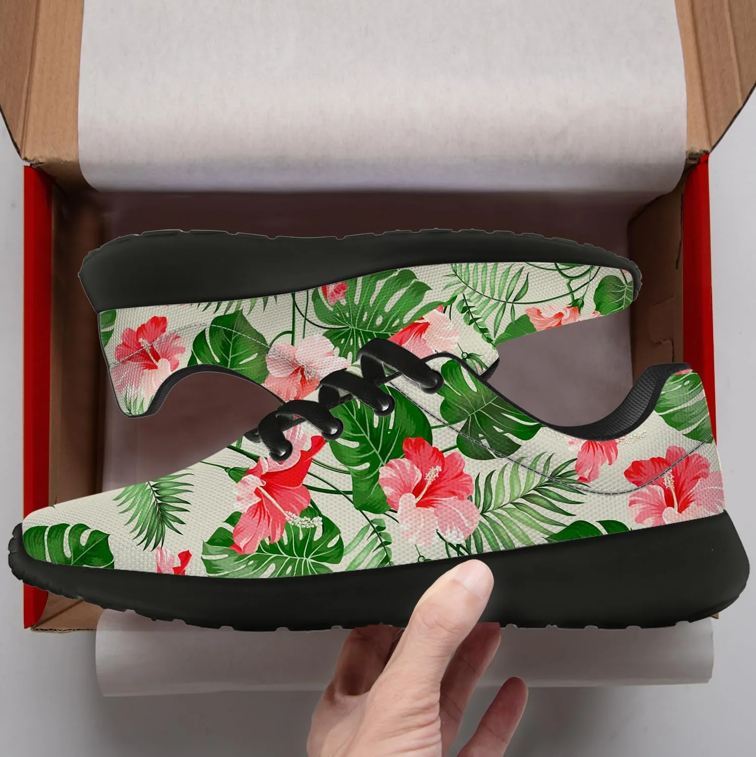 Running Shoes for Women Men Tropical Print Shoes Hawaiian Tennis Sneakers Gifts for Teens Adults