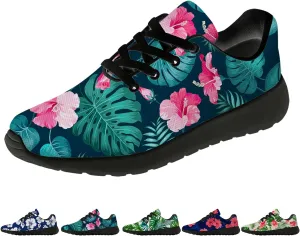 Running Shoes for Women Men Tropical Print Shoes Hawaiian Tennis Sneakers Gifts for Teens Adults