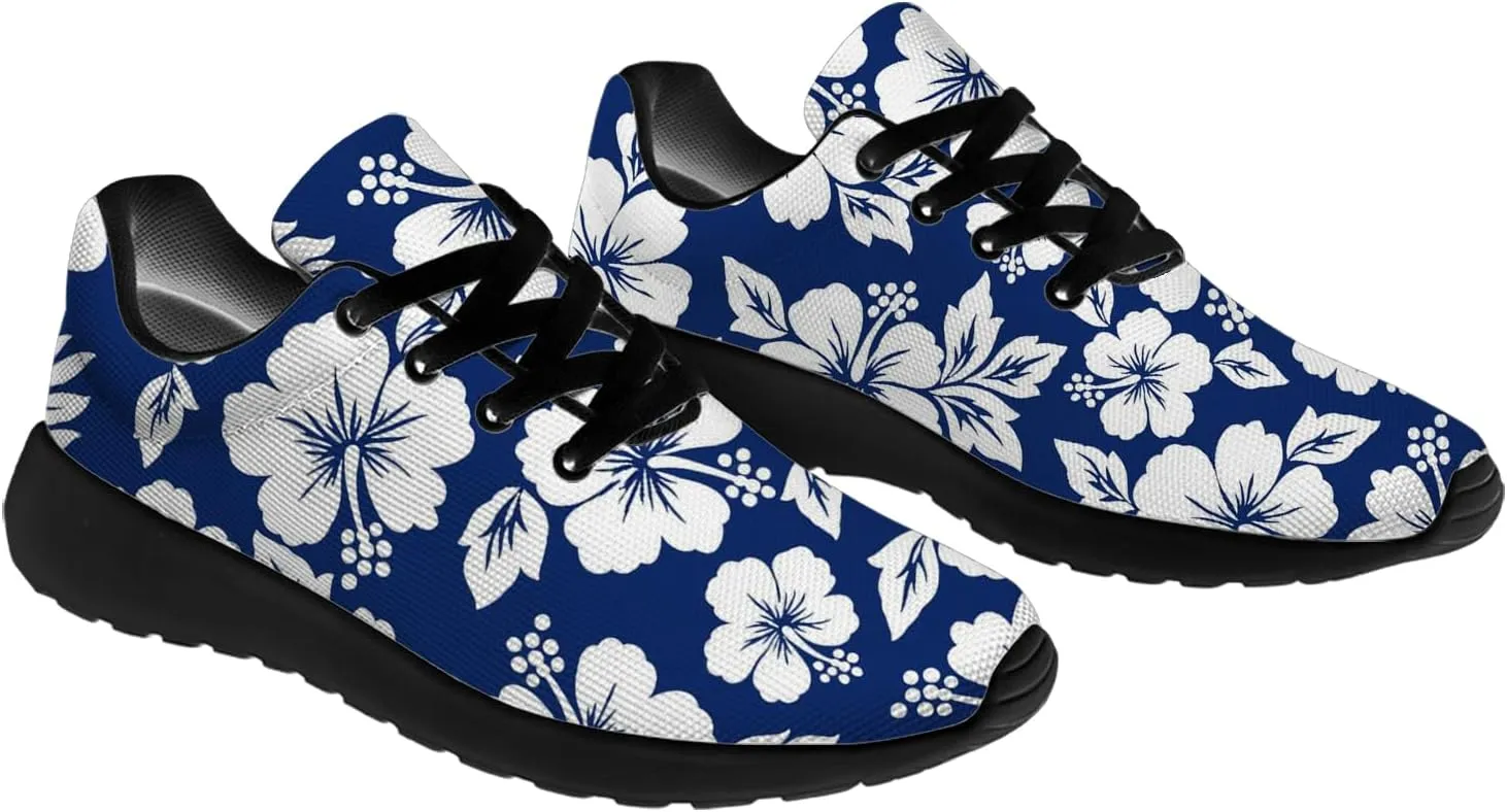 Running Shoes for Women Men Tropical Print Shoes Hawaiian Tennis Sneakers Gifts for Teens Adults