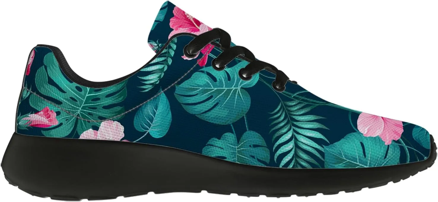 Running Shoes for Women Men Tropical Print Shoes Hawaiian Tennis Sneakers Gifts for Teens Adults