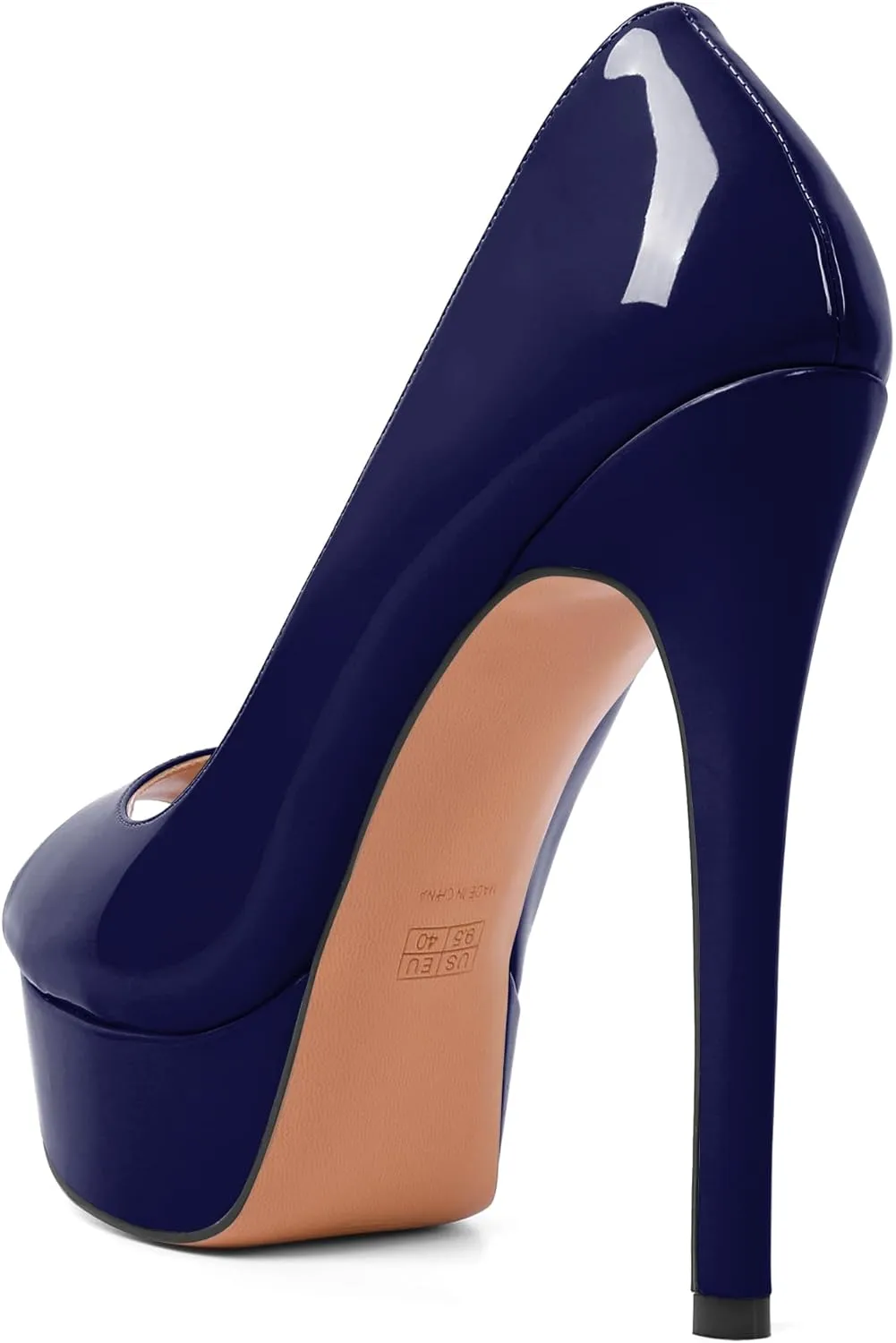 SAMMITOP Women's Peep Toe Pumps Platform High Heel Sandals Dress Shoes
