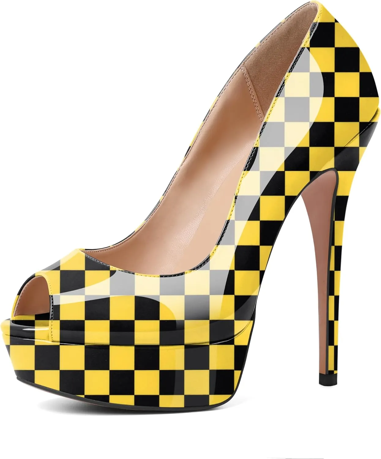 SAMMITOP Women's Peep Toe Pumps Platform High Heel Sandals Dress Shoes