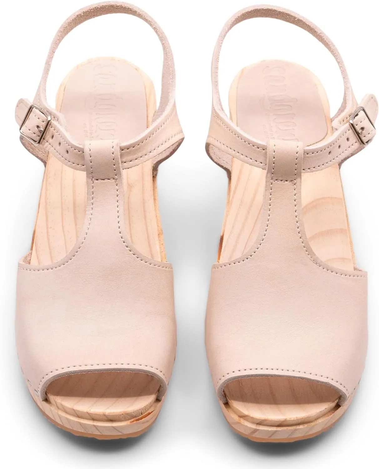 Sandgrens Handmade Swedish Wood Clog Sandals for Women | Nice High Rise