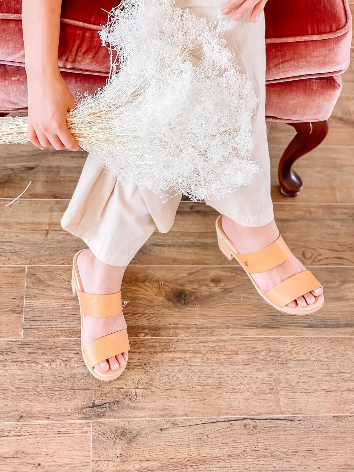 Sandgrens Handmade Swedish Wood Clogs for Women, High Heel Sandals | Stockholm High