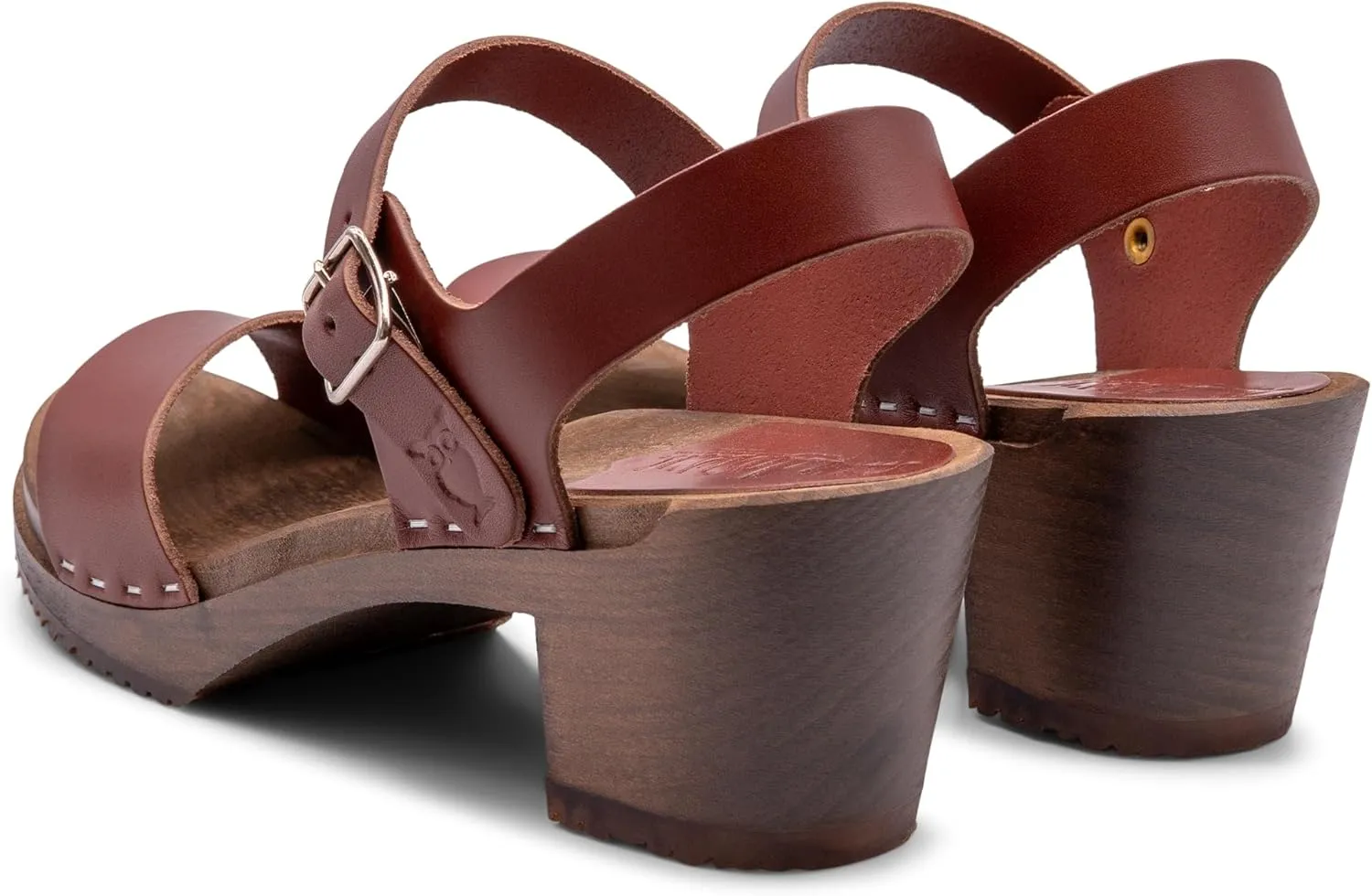 Sandgrens Handmade Swedish Wood Clogs for Women, High Heel Sandals | Vienna High