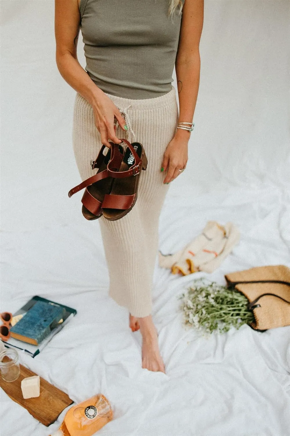 Sandgrens Handmade Swedish Wood Clogs for Women, High Heel Sandals | Vienna High