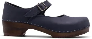 Sandgrens Handmade Swedish Wood Clogs for Women, Low Heel Sandals | Mary Jane
