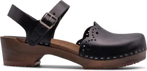 Sandgrens Handmade Swedish Wood Clogs for Women, Low Heel Sandals | Milan