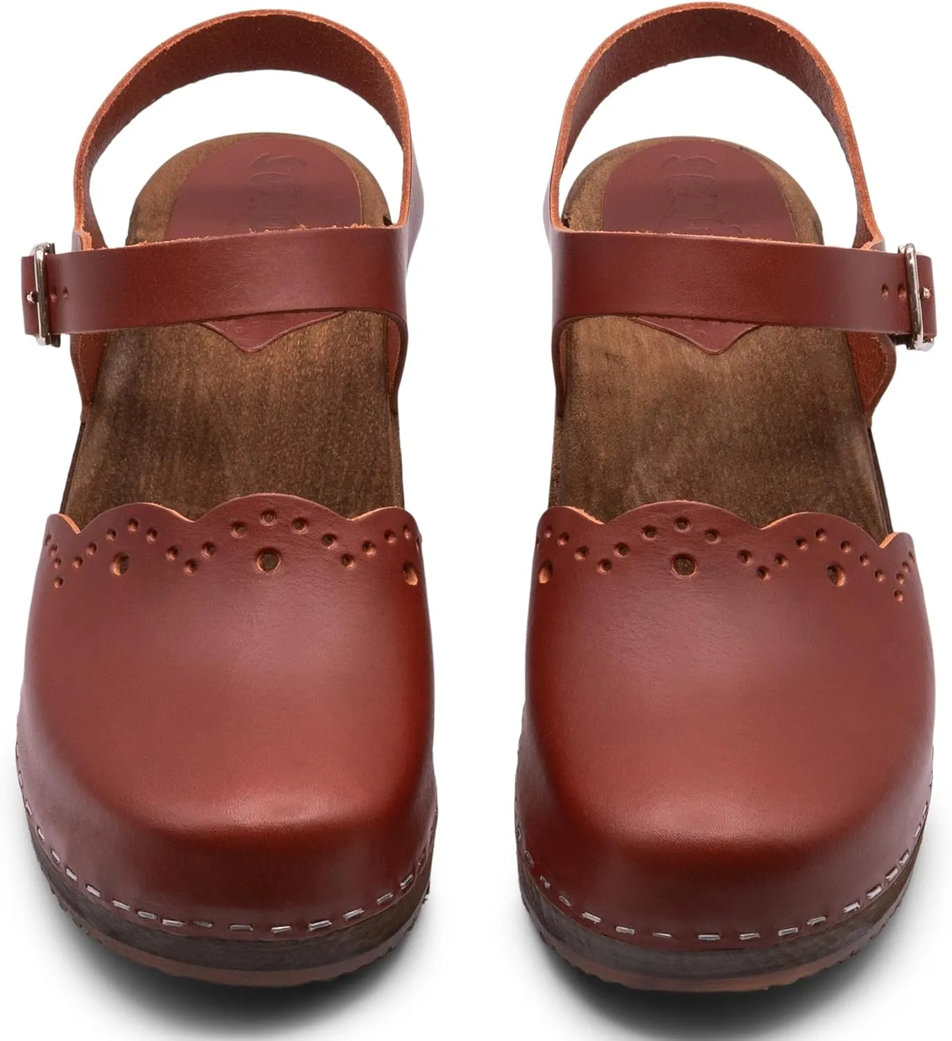 Sandgrens Handmade Swedish Wood Clogs for Women, Low Heel Sandals | Milan
