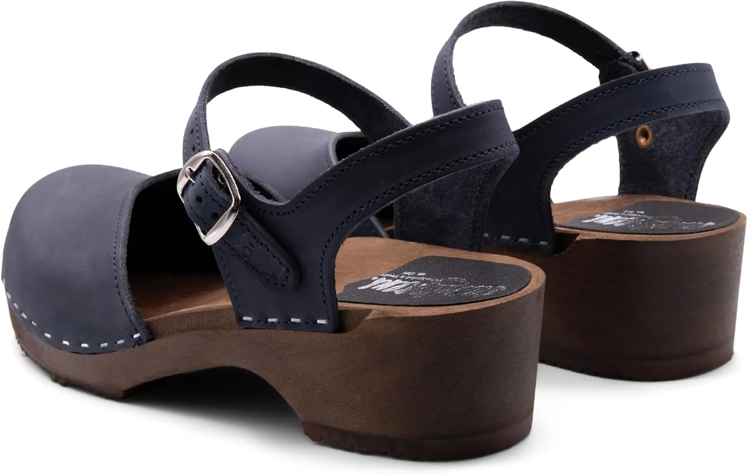 Sandgrens Handmade Swedish Wood Clogs for Women, Low Heel Sandals | Saragasso