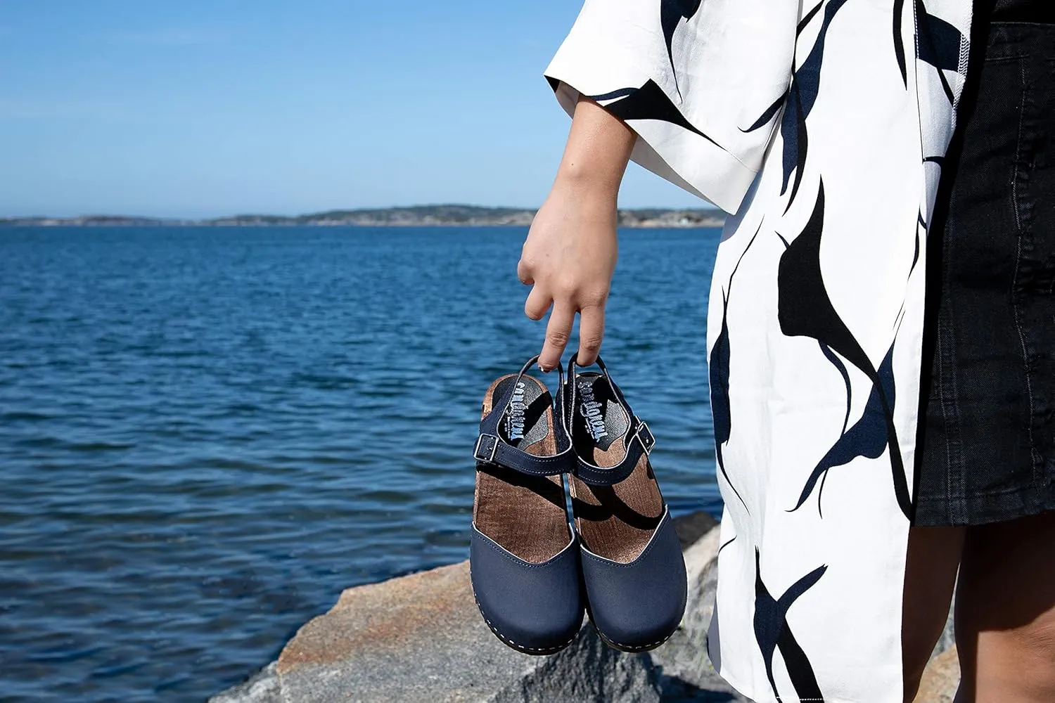 Sandgrens Handmade Swedish Wood Clogs for Women, Low Heel Sandals | Saragasso