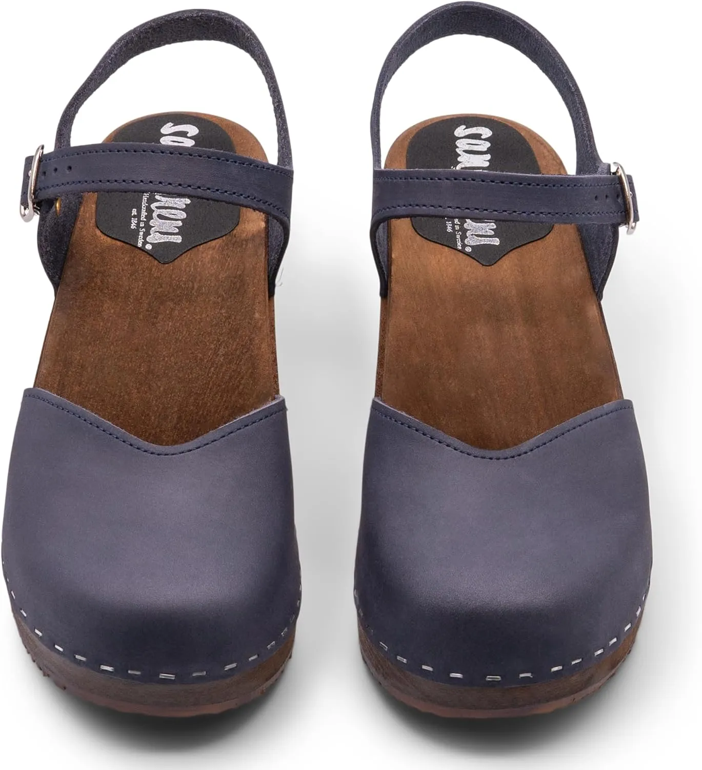 Sandgrens Handmade Swedish Wood Clogs for Women, Low Heel Sandals | Saragasso