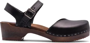 Sandgrens Handmade Swedish Wood Clogs for Women, Low Heel Sandals | Saragasso