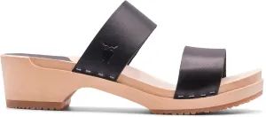 Sandgrens Handmade Swedish Wood Clogs for Women, Low Heel Sandals | Stockholm Low