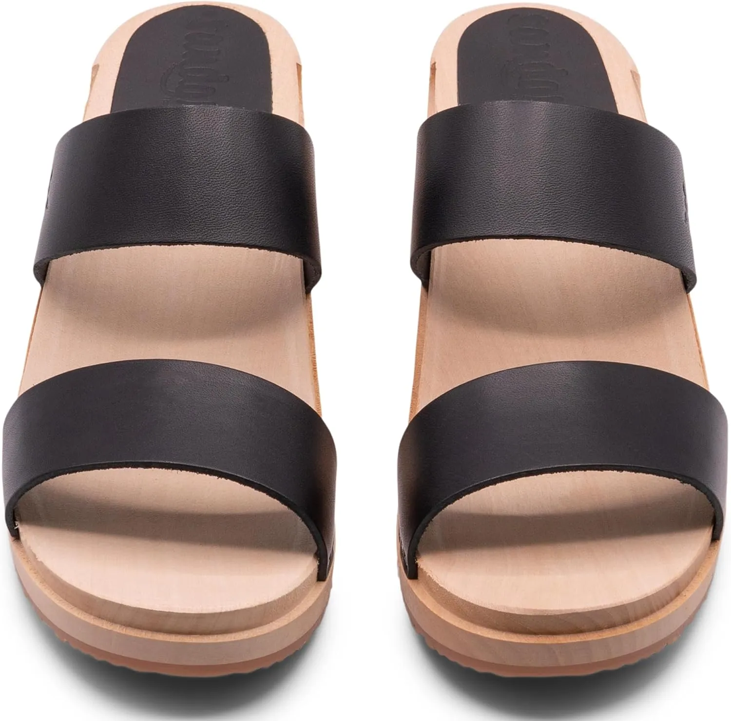 Sandgrens Handmade Swedish Wood Clogs for Women, Low Heel Sandals | Stockholm Low