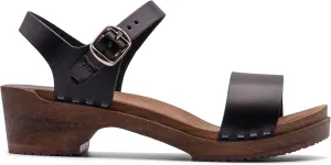 Sandgrens Handmade Swedish Wood Clogs for Women, Low Heel Sandals | Vienna Low